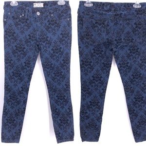 Free People Sz 25 Jacquard Damask Jeans